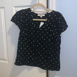Never worn with tag loft button blouse
